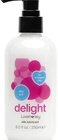 Lovehoney Delight Extra Silky White Water Based Personal Lubricant - Lube Gel for Men, Women & Couples - Safe for Adult Sex Toys & Condoms - 8.5 fl oz